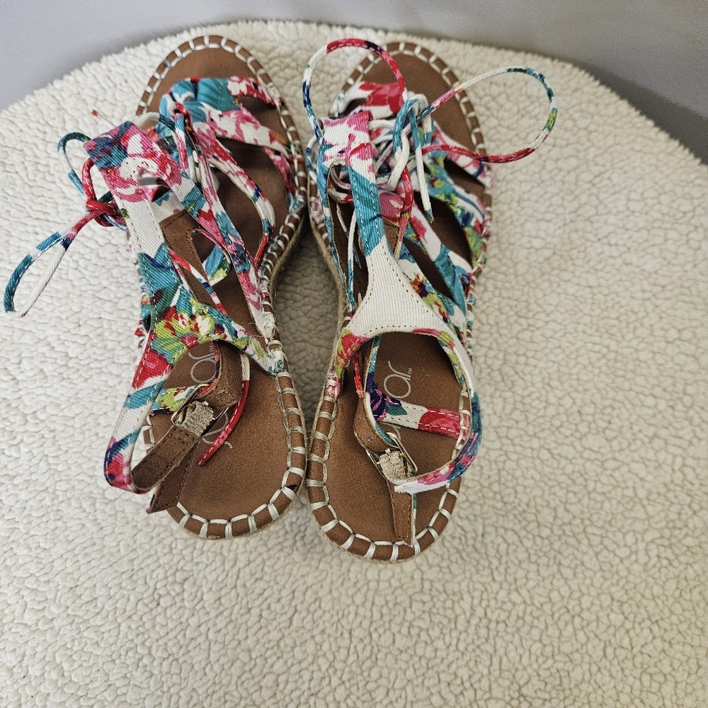 Sugar Colorful Strappy Wedge Sandals Size 8.5 - Picture 14 of 16